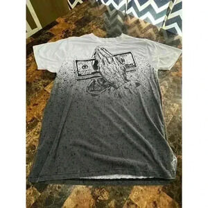One Color Nation Praying Hands Money Blessed Size Large Shirt